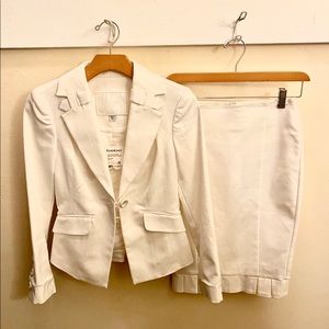 Bebe white skirt suit.
